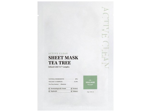 Village 11 Factory Active Clean Sheet Mask Tea...