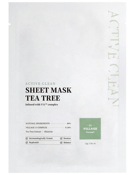 Village 11 Factory Active Clean Sheet Mask Tea Tree 50Ml