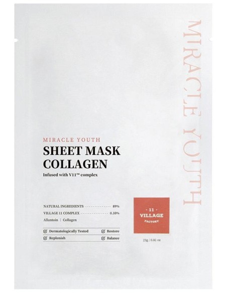 Village 11 Factory Miracle Youth Sheet Mask Collagen 23G