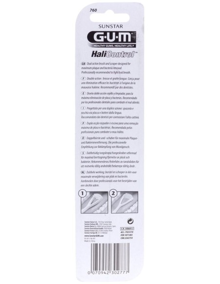 Gum Limpiador Lingual Doble Acción 760 1Ud