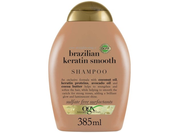 Ogx Champú Queratina Brasileña, Alisa Y Nutre,...