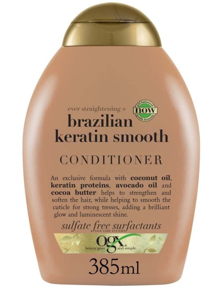 Ogx Ever Straight Brazilian Keratin Smooth Conditioner 2X385Ml