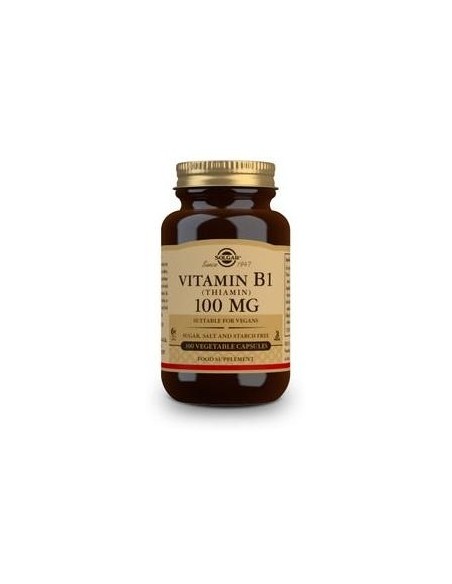 Vitamina B1 100 Mg Tiamina 100 Cápsulas Vegetales