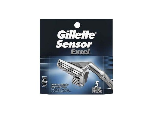 Gillette Sensor Excel Cargador Recambios 5Uds
