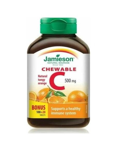 Jamieson Vitamina C 500Mg Naranja Masticable 100 + 20Comp