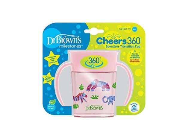 Dr Brown'S Vaso 360 Sin Boquilla Rosa 1Ud