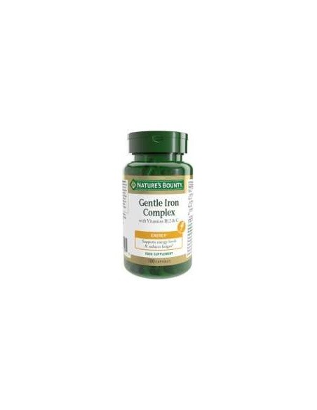 Nature'S Bounty Hierro Gentle Complex Con Vit C %26 B12 100 Cáps.