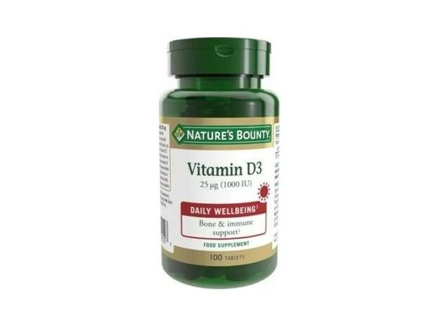 Nature'S Bounty Vitamina D3 25Mg 1000Iu 100Comp