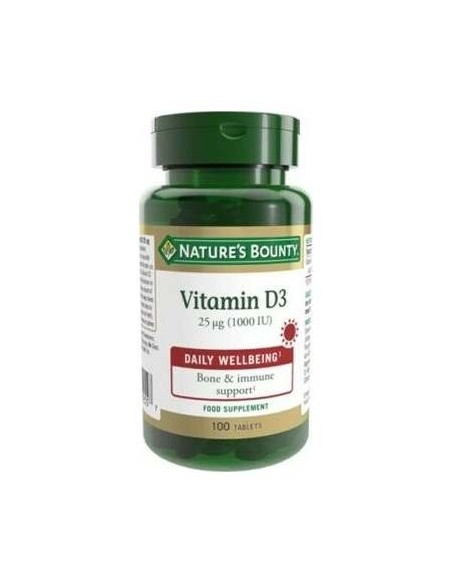 Nature'S Bounty Vitamina D3 25Mg 1000Iu 100Comp