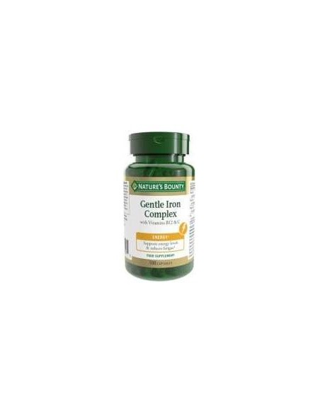 Nature'S Bounty Hierro Gentle Complex Con Vit C %26 B12 100 Cáps.