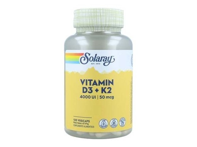 Solaray Vitamina D3 +K2 4000Ui 120Caps