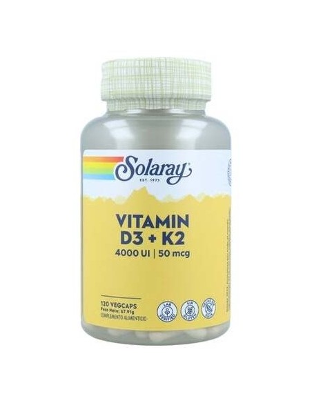 Solaray Vitamina D3 +K2 4000Ui 120Caps