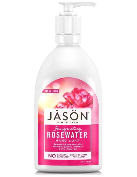 Satin Soap Jabon De Manos Agua De Rosas 473Ml.