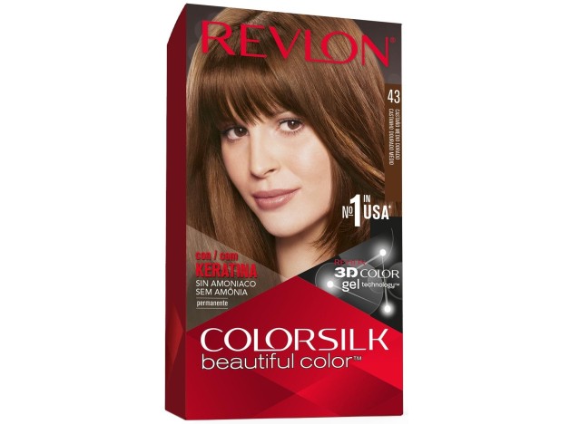 Revlon Kit Tinte Colorsilk 43 Castaño Medio Dorado