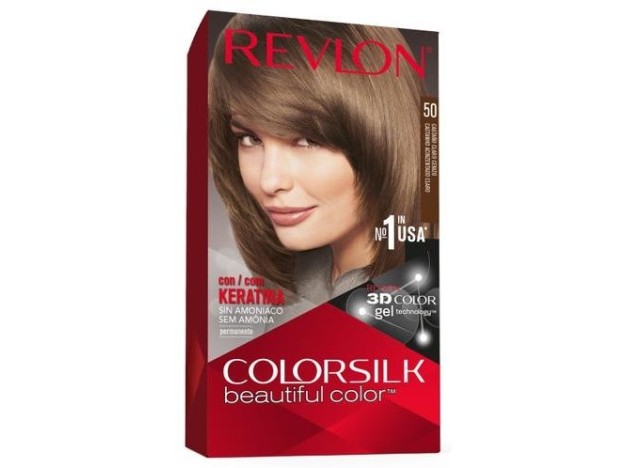 Revlon Kit Tinte Colorsilk 50 Castaño Claro Cenizo
