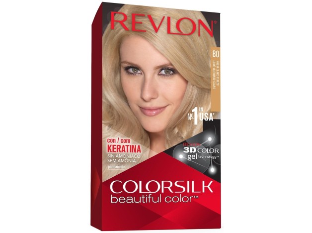 Revlon Kit Tinte Colorsilk 80 Rubio Medio Cenizo