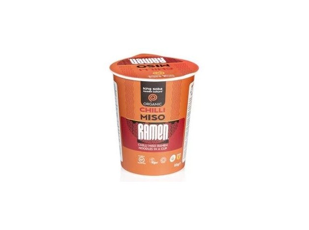King Soba Vaso Ramen Miso Chili Sin Gluten 85G