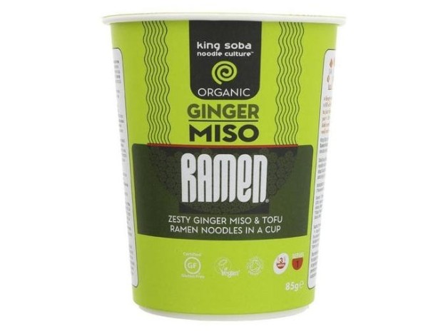 King Soba Vaso Ramen Miso Jengibre Sin Gluten...