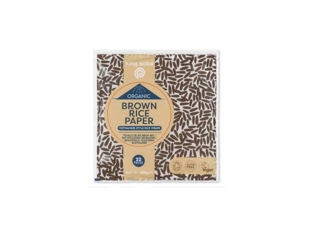 King Soba Papel De Arroz Integral Bio 200G