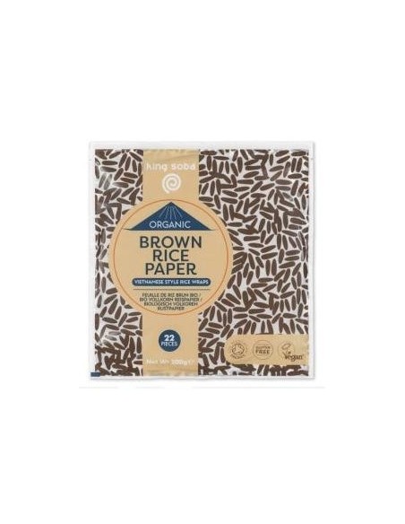 King Soba Papel De Arroz Integral Bio 200G