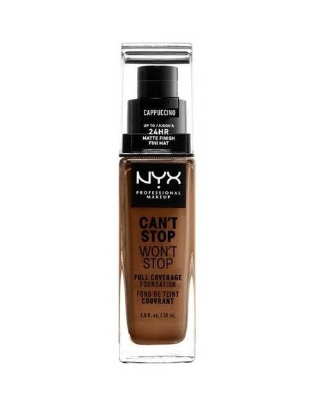 Nyx Can'T Stop Won'T Stop Full Coverage Foundation Warm Mahogany 30Ml