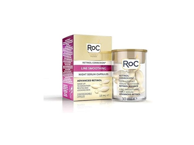 Roc Line Smoothing Sérum Noche, 10 Cápsulas