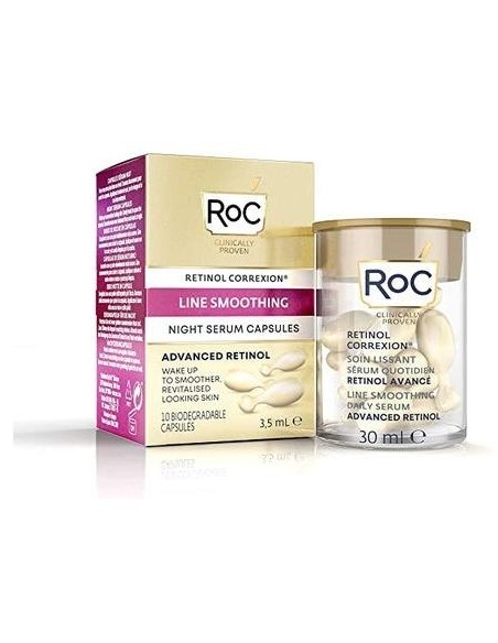 Roc Line Smoothing Sérum Noche, 10 Cápsulas