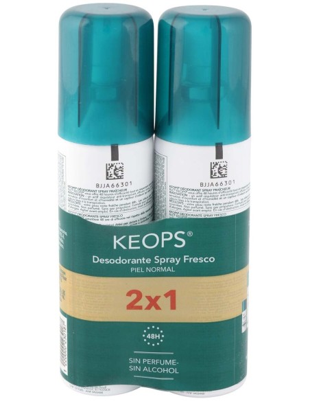 Pack Roc Keops Desodorante Spray Fresco, 2 Unidades X 100 Ml