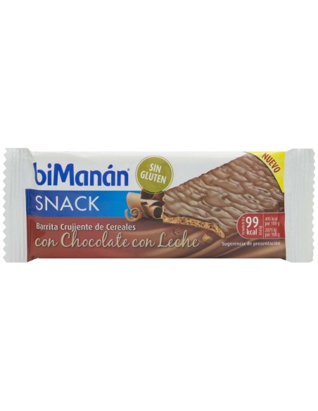Bimanán Bekomplett Sin Gluten Crujiente De Cereales Chocolate Leche, 20 Unidades