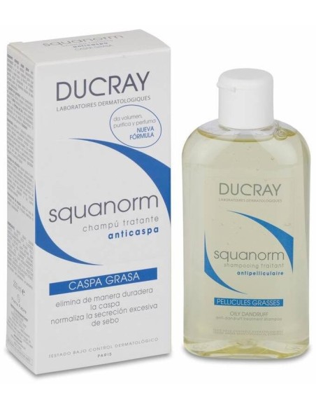 Ducray Squanorm Champú Tratante Anticaspa Caspa Grasa 200Ml