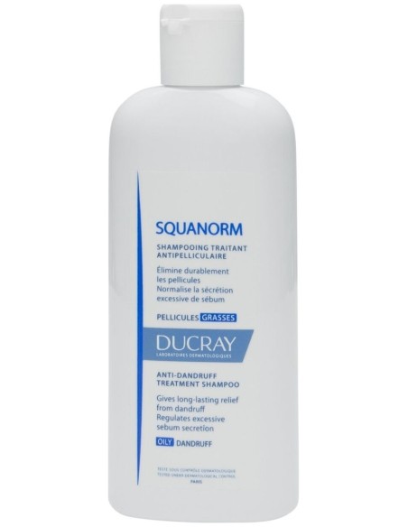 Ducray Squanorm Champú Tratante Anticaspa Caspa Grasa 200Ml