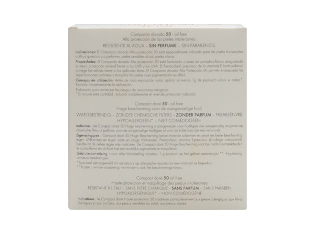 Solaire Haute Protection Compact Teinté Spf50 Doré