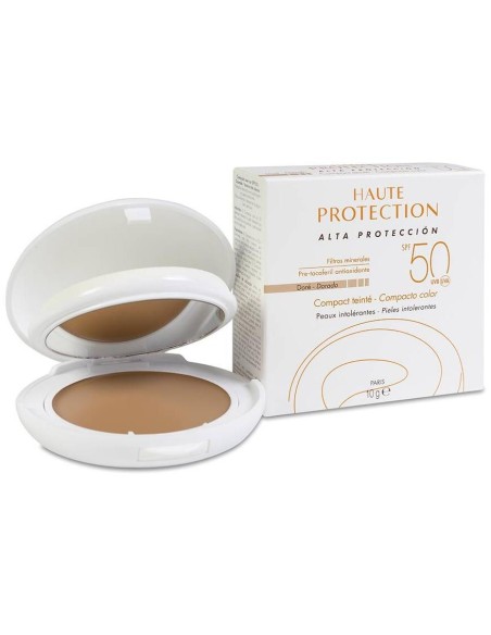 Solaire Haute Protection Compact Teinté Spf50 Doré