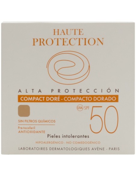Solaire Haute Protection Compact Teinté Spf50 Doré