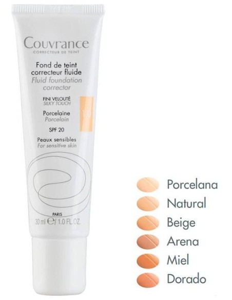 Avène Couvrance Base De Maquillaje Fluido Corrector Color Arena 30Ml