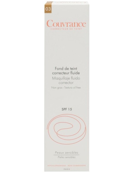Avène Couvrance Base De Maquillaje Fluido Corrector Color Arena 30Ml