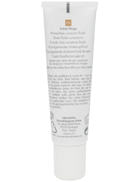 Avène Couvrance Base De Maquillaje Fluido Corrector Color Arena 30Ml