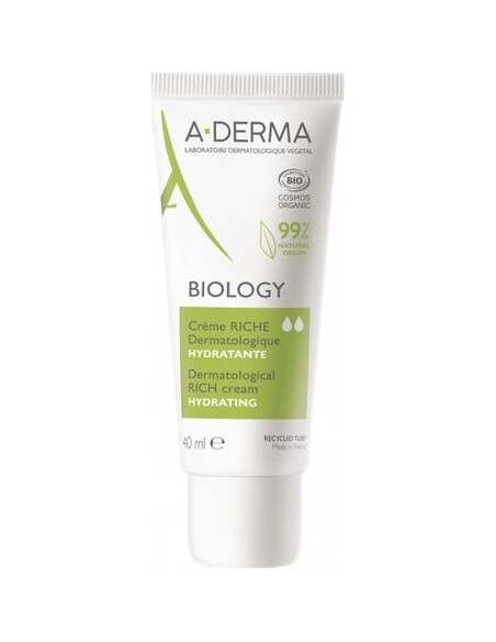 A-Derma Biology Crema Rica Dermatológica Hidratante, 40 Ml