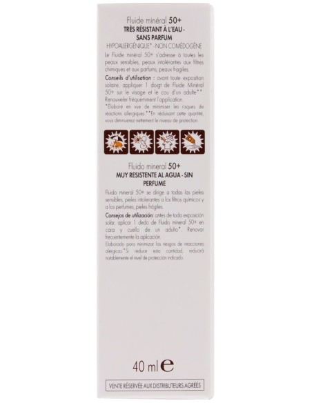 Solaire Haute Protection Fluido Mineral Spf50+ 40 Ml