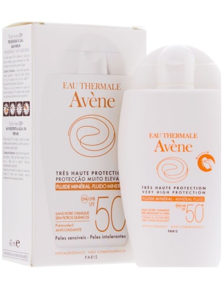 Solaire Haute Protection Fluido Mineral Spf50+ 40 Ml