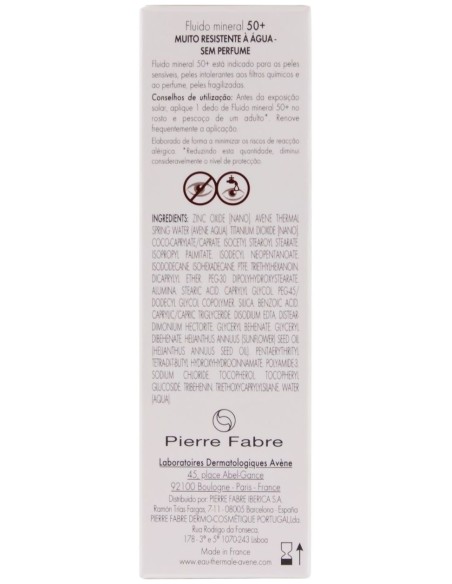 Solaire Haute Protection Fluido Mineral Spf50+ 40 Ml
