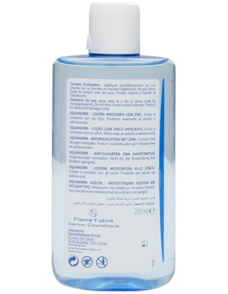 Ducray Squanorm Loción Anticaspa Con Zinc, 200 Ml