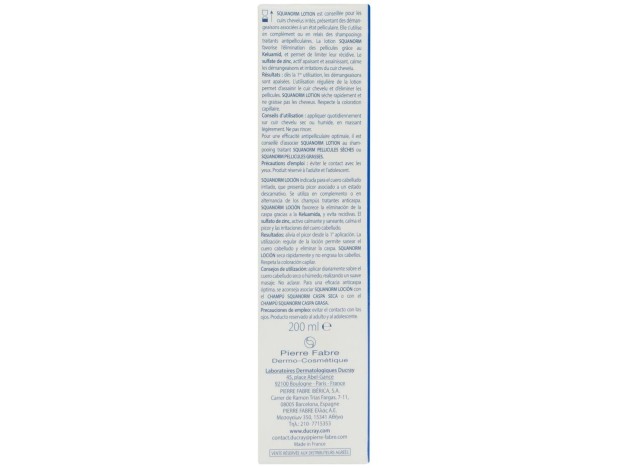 Ducray Squanorm Loción Anticaspa Con Zinc, 200 Ml