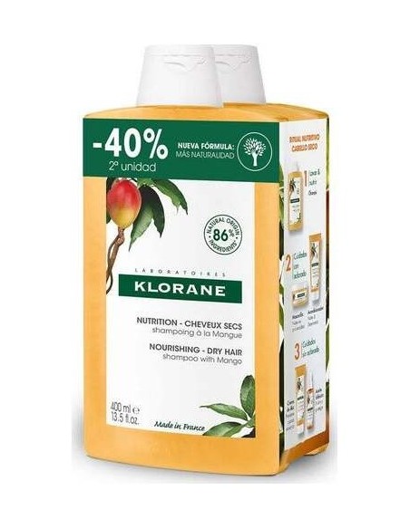 Al Mango Champú Nutritivo Para Cabello Seco Duo 2 X 400 Ml