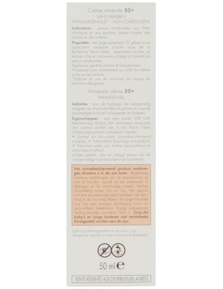 Solaire Haute Protection Crema Mineral Spf50+ 50 Ml