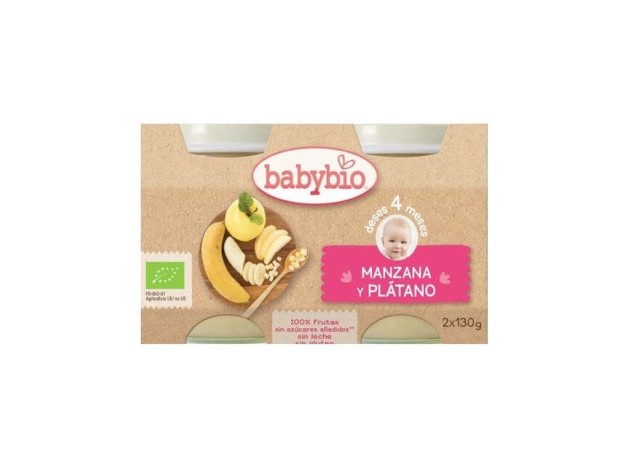 Babybio  Tarrito Ecológico De Manzana Y Plátano...