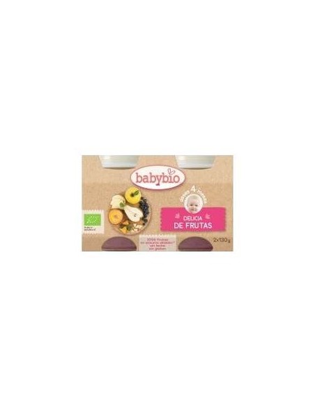 Babybio  Tarrito Ecológico Delicia De Frutas 2X130G