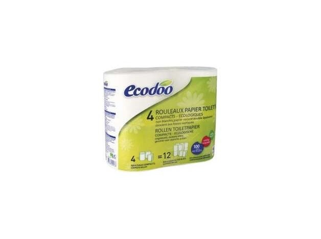 Ecodoo Papel Higienico 100% Fibra Reciclada 4Uds
