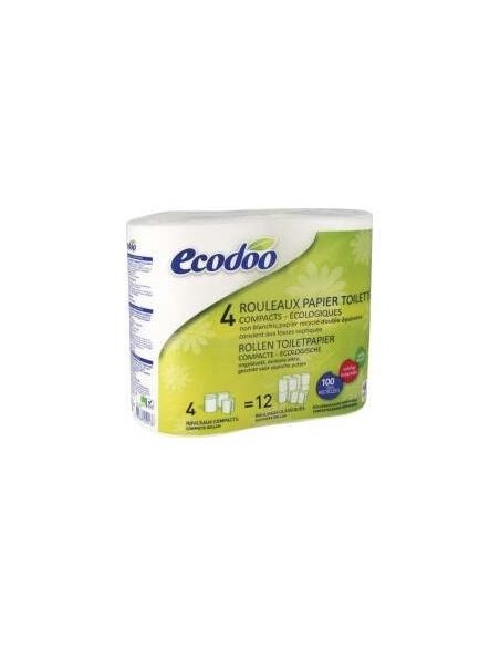Ecodoo Papel Higienico 100% Fibra Reciclada 4Uds