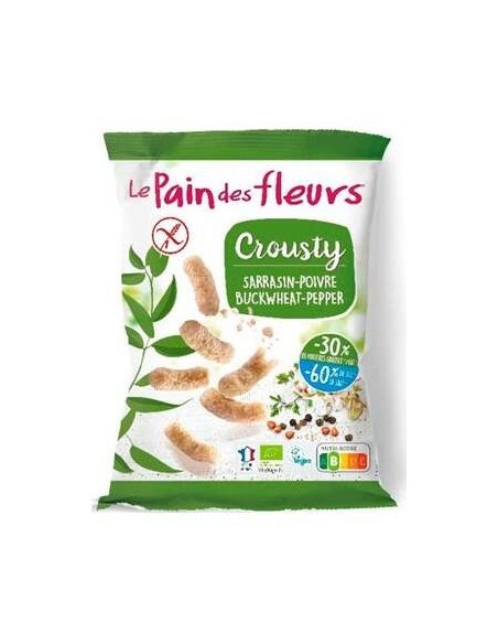 Le Pain Des Fleurs Ganchito Crousty De Trigo Sarraceno Y Pimienta Sin Gluten Bio 75G